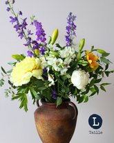 💙 Spécial fête des mères : un bouquet L aux couleurs bleu/blanc + un atelier pour 99,90 € (au lieu de 120,20€)