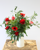 💘 Bouquet Saint-Valentin “le tout rouge” – Fleurs Fraîches 100% Françaises & de Saison