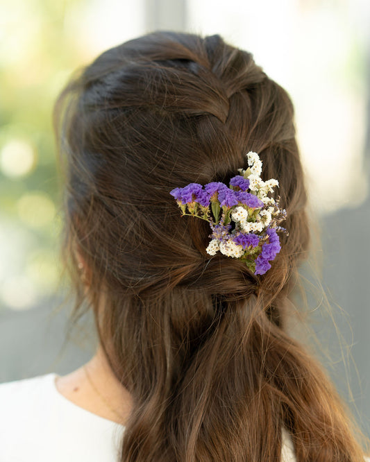 Pic à chignon en fleurs séchées pour cérémonie - BERDER
