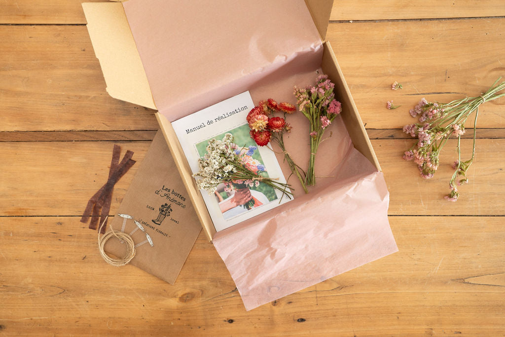 Kit DIY à réaliser - Boutonnières en fleurs séchées - Pastel
