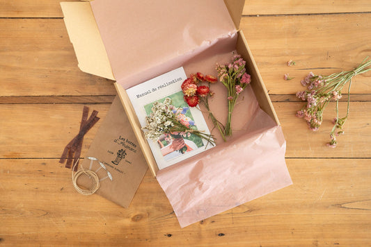 Kit DIY à réaliser - Boutonnières en fleurs séchées - Pastel