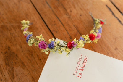 Kit DIY à réaliser - Couronne de tête adulte en fleurs séchées - Peps