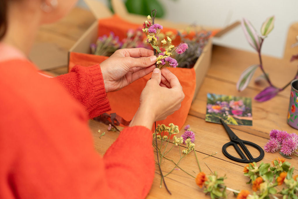 Kit DIY à réaliser - Couronne de tête adulte en fleurs séchées - Peps
