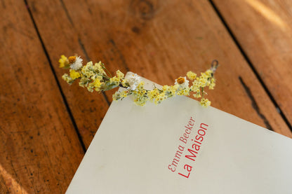 Kit DIY à réaliser - Couronne de tête enfant en fleurs séchées - Jaune