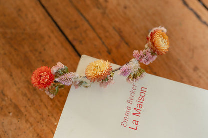 Kit DIY à réaliser - Couronne de tête enfant en fleurs séchées - Pastel