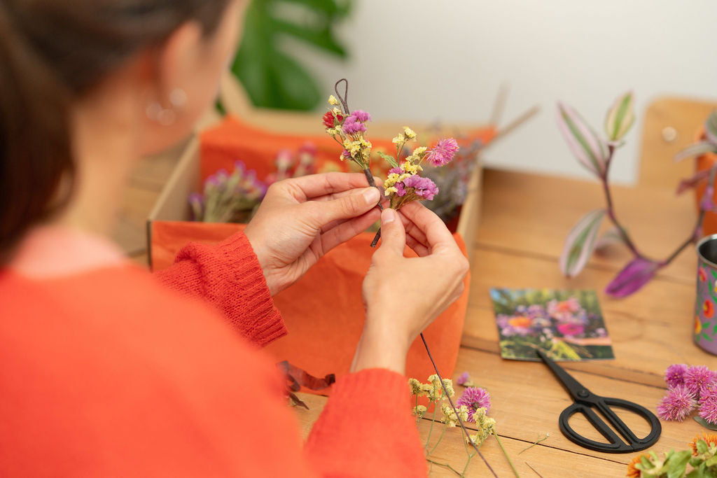 Kit DIY à réaliser - Couronne de tête enfant en fleurs séchées - Peps