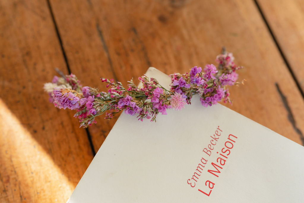 Kit DIY à réaliser - Couronne de tête enfant en fleurs séchées - Rose