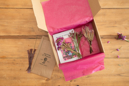 Kit DIY à réaliser - Couronne de tête enfant en fleurs séchées - Rose