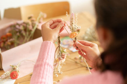 Kit DIY - Guirlande murale en fleurs séchées - Pastel