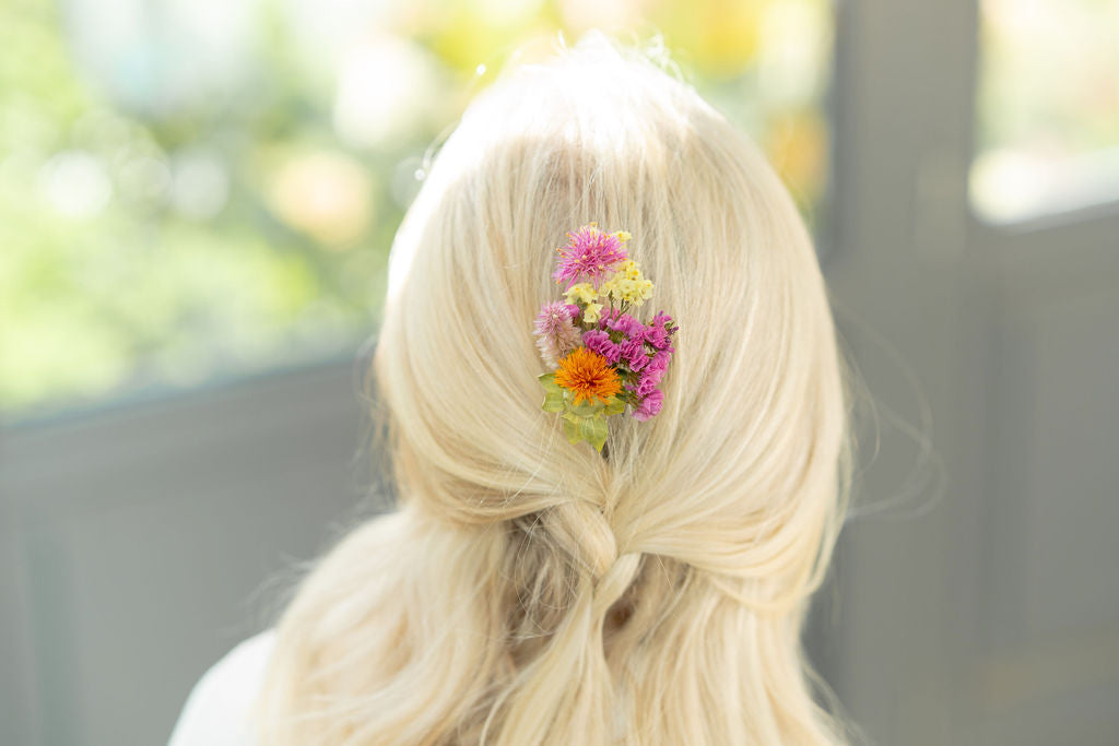 Kit à réaliser DIY - Pics à chignon en fleurs séchées - Peps