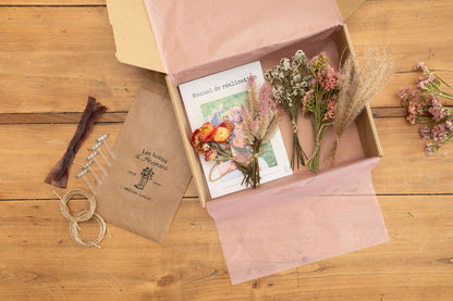 Kit DIY à réaliser - Boutonnières en fleurs séchées - Pastel