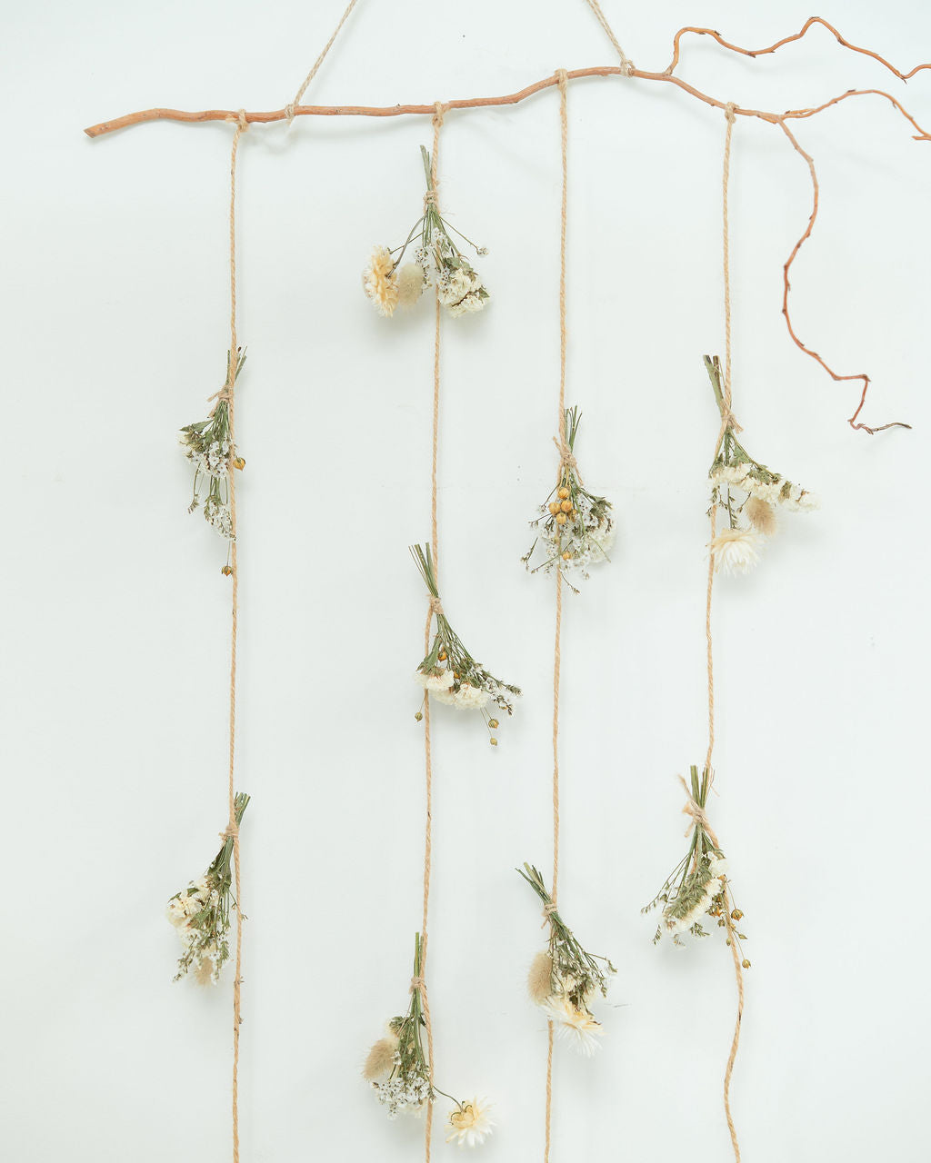 Suspension de fleurs séchées : rideau de fleurs - MOONLIGHT