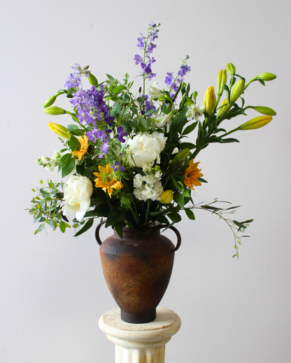 💙 Spécial fête des mères : un bouquet L aux couleurs bleu/blanc + un atelier pour 99,90 € (au lieu de 120,20€)