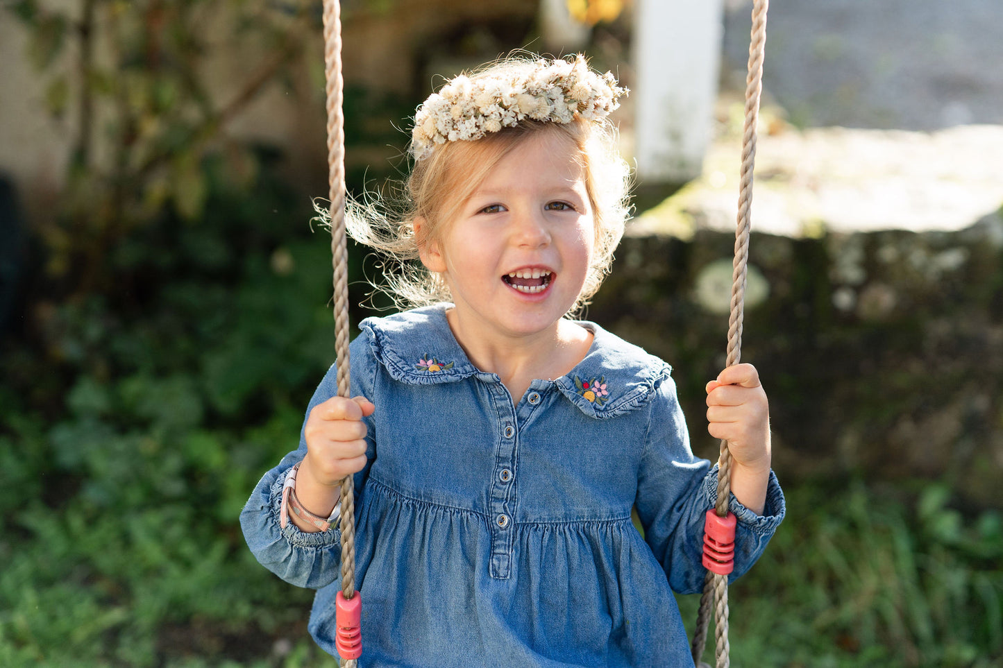 Couronne de tête en fleurs séchées pour cérémonie - Enfant - HOUAT