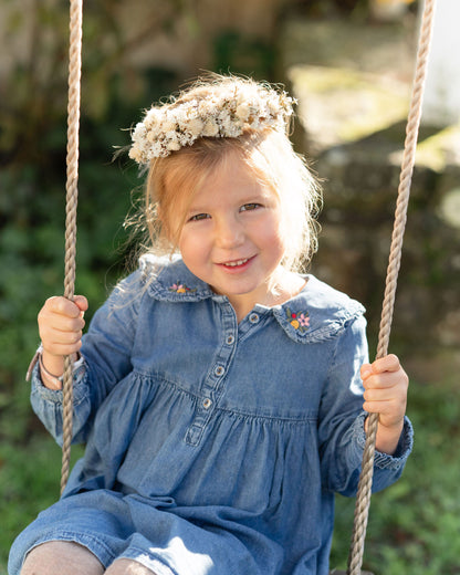 Couronne de tête en fleurs séchées pour cérémonie - Enfant - HOUAT