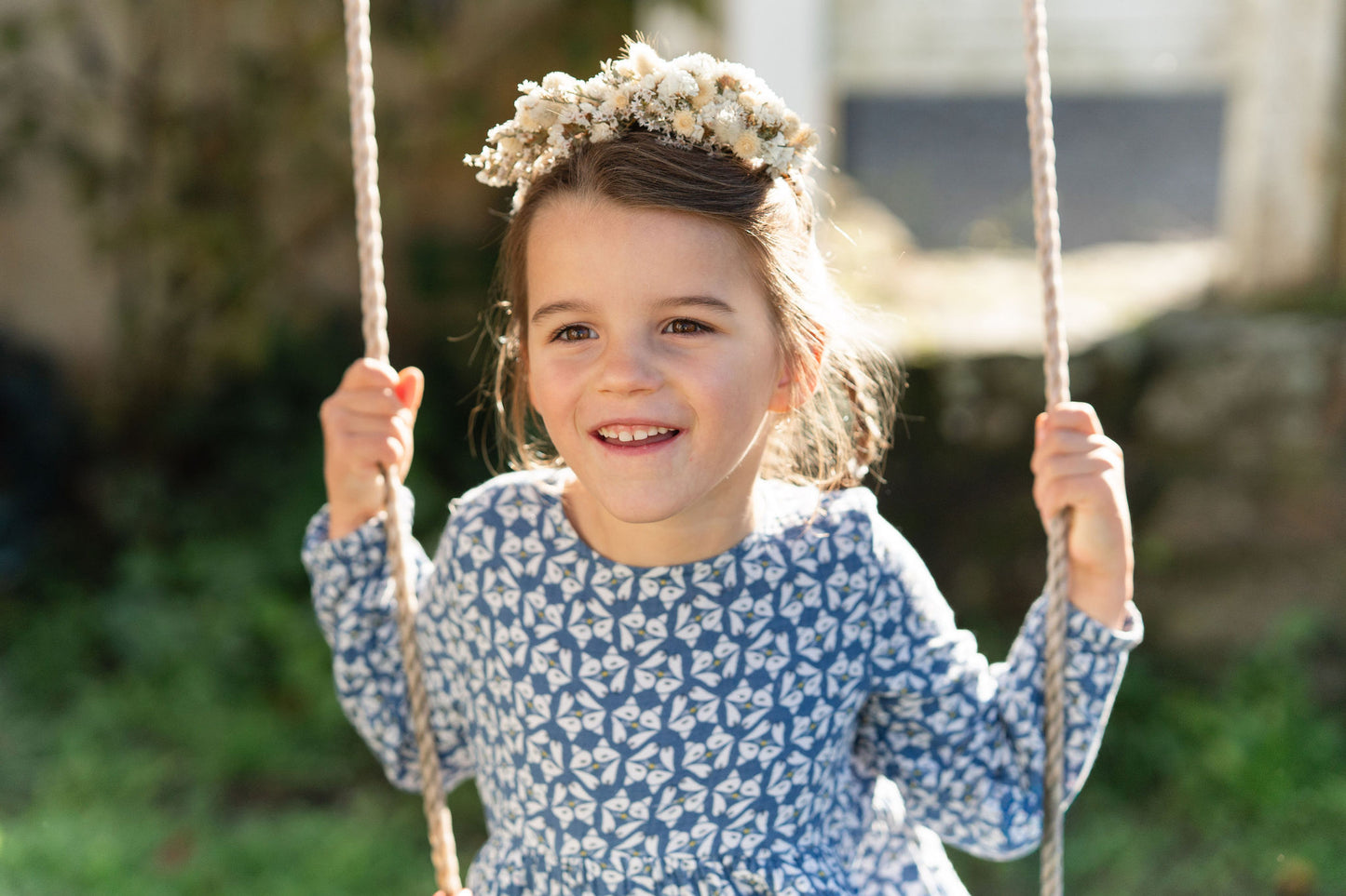 Couronne de tête en fleurs séchées pour cérémonie - Enfant - HOUAT